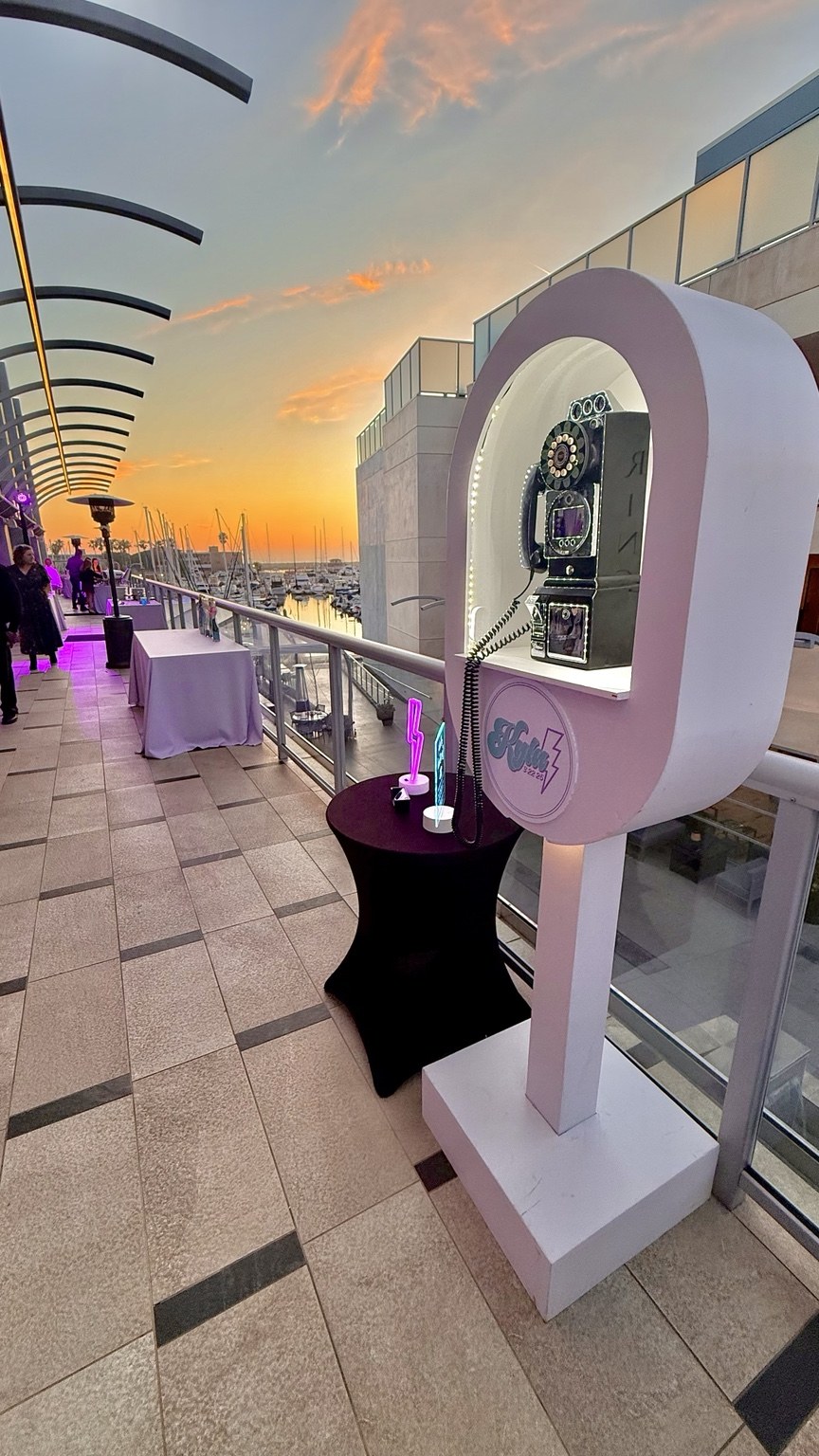 Audio and video guestbook at a waterfront event