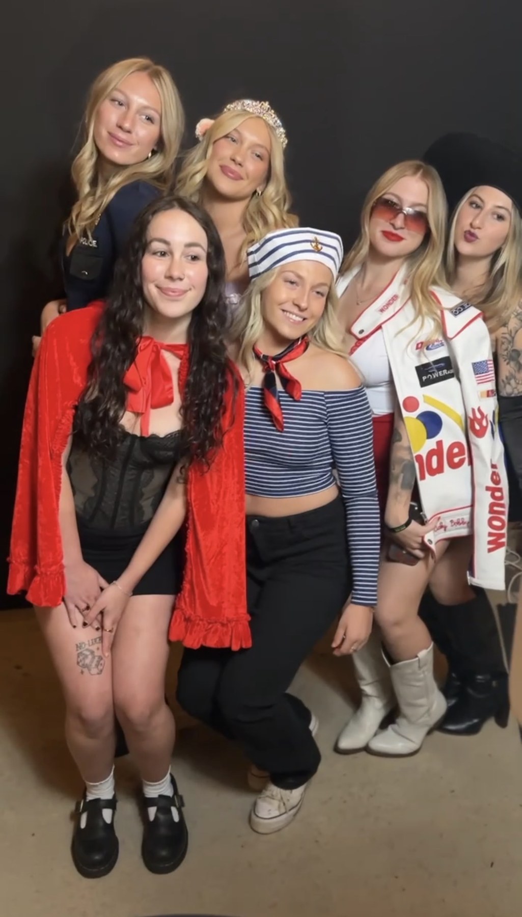 Friends celebrating Halloween